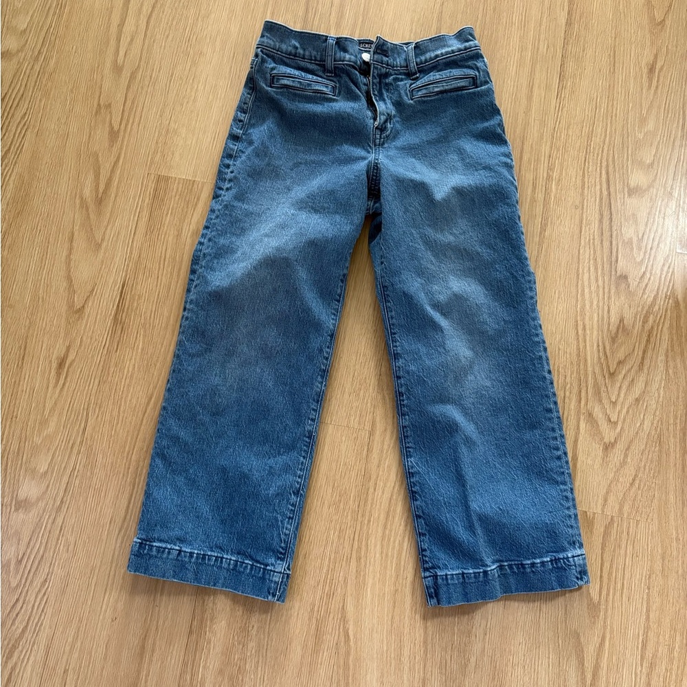 Jcrew Wide Leg Crop Jeans